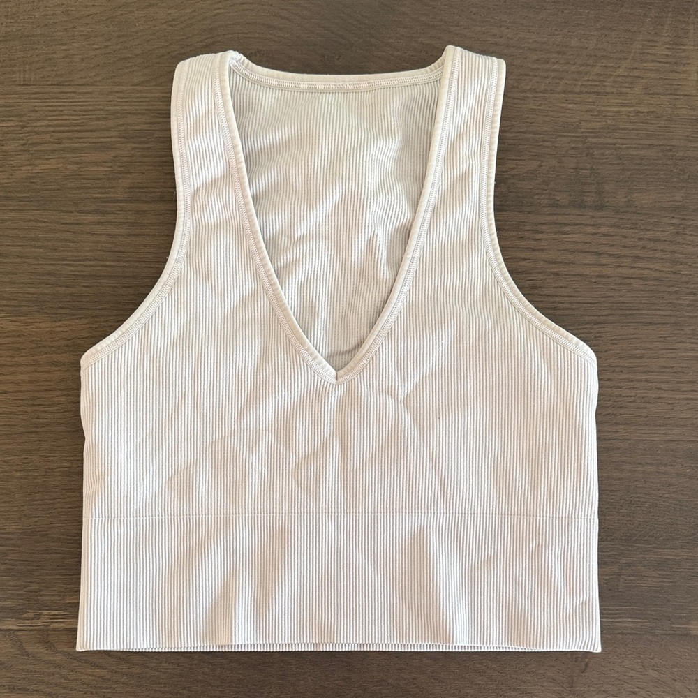 athleta ribbed crop tank